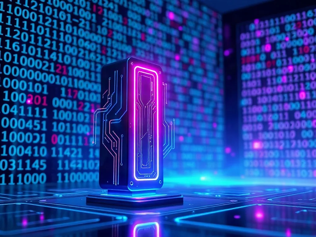 Wizualizacja koncepcyjna porównująca architekturę zarządzania pamięcią w systemach Android i iOS za pomocą cyfrowych struktur.