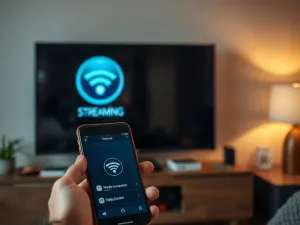 Ikona skanera linii papilarnych świecąca na ekranie nowoczesnego smartfona, symbolizująca proces konfiguracji zabezpieczeń.