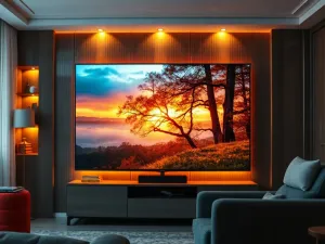 Ekran telewizora LED wyświetlający mgławicę, obrazujący precyzję działania stref lokalnego wygaszania (local dimming).