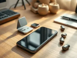 Wnętrze nowoczesnego smartfona z widocznym miniaturowym wentylatorem i systemem chłodzenia emitującym niebieskie światło.