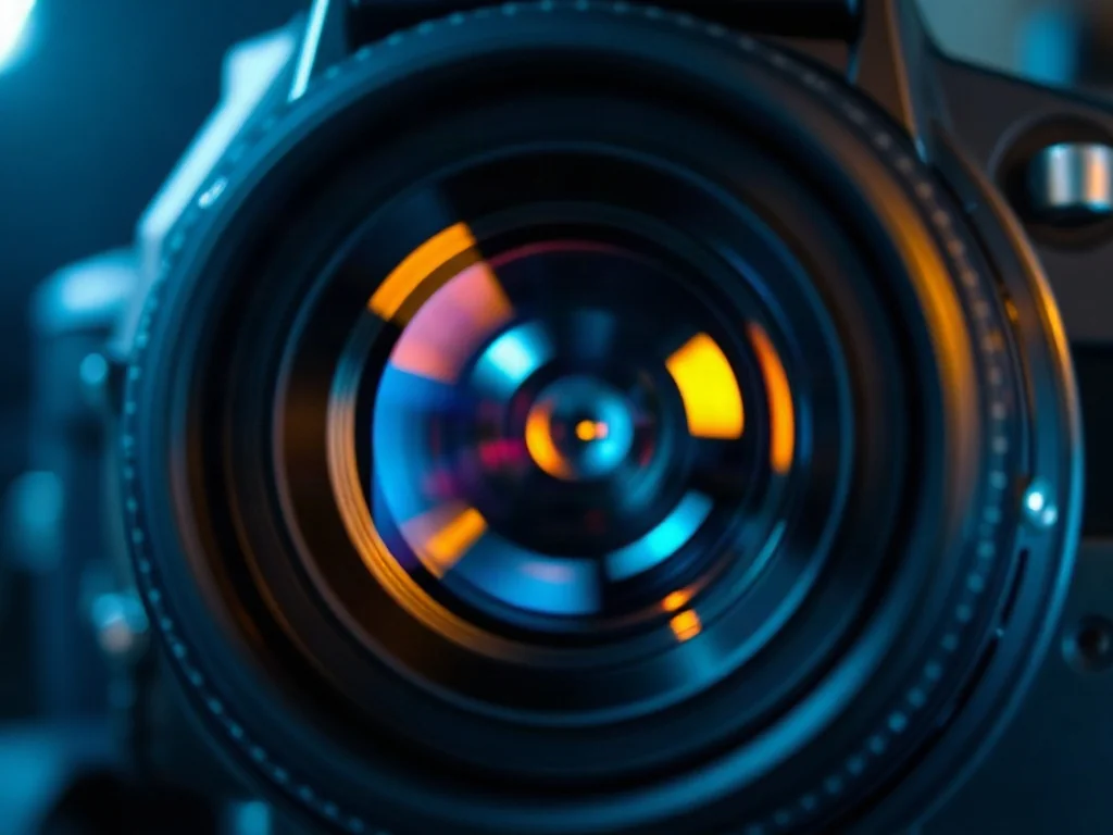 Zbliżenie na zaawansowany sensor kamery filmowej, podkreślające precyzję detali i technologię obrazowania o wysokiej rozdzielczości.