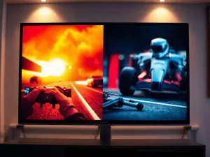 Zbliżenie na strukturę subpikseli matrycy OLED, ukazujące żywe kolory i głęboką czerń technologii samoemisyjnej.