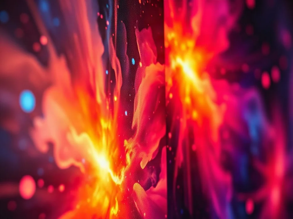 Porównanie jakości obrazu: po lewej stronie matowe kolory standardowego LCD, po prawej żywe i nasycone barwy technologii Quantum Dot.