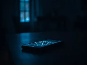 Nowoczesny telewizor 4K wyświetlający dynamiczną scenę z widocznym efektem płynności ruchu w przytulnym salonie.