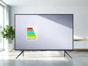 Ekran nowoczesnego telewizora Smart TV z widocznym interfejsem pełnym kolorowych ikon popularnych aplikacji.